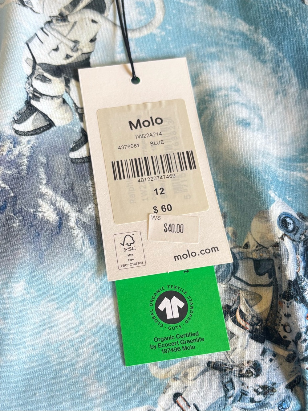 Molo Blue Astronaut Graphic Tee - Picture 5 of 6